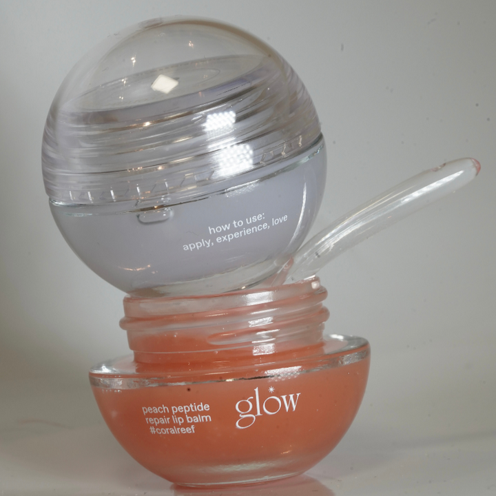 glow peach peptide lip balm