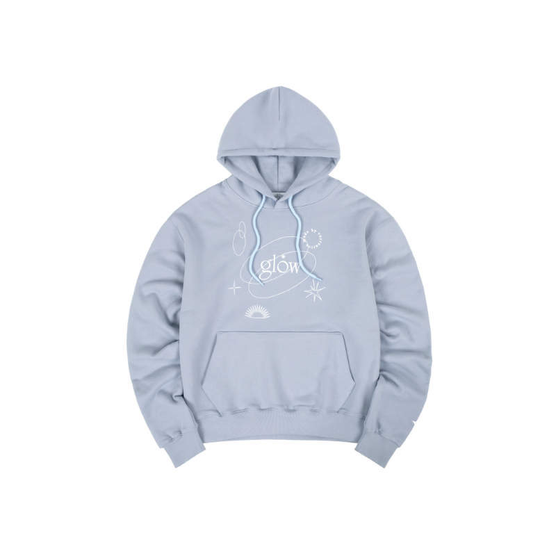glow hoodie ice blue