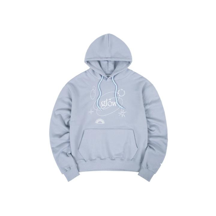 glow hoodie ice blue
