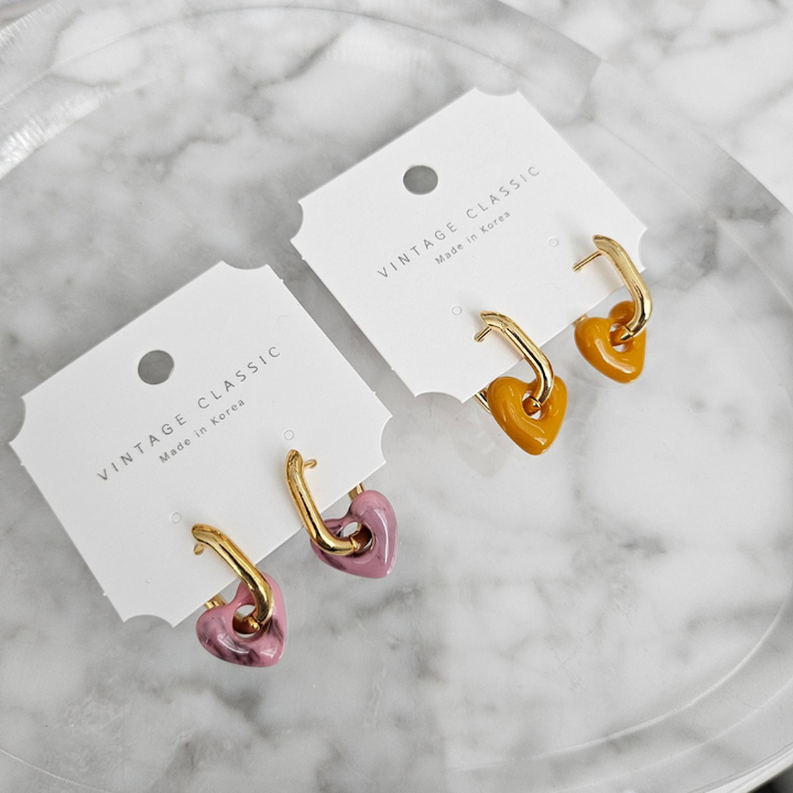 Paddlepop Heart Drop Earrings