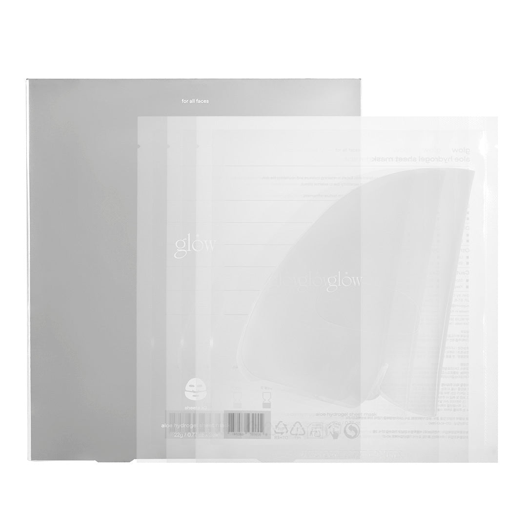 glow aloe hydrogel sheet mask 3ea