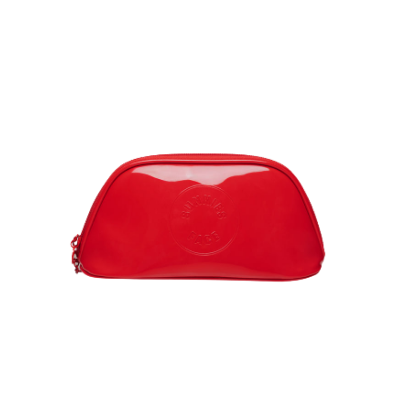 Sunnies Face Trapezoid Pouch Ruby Red