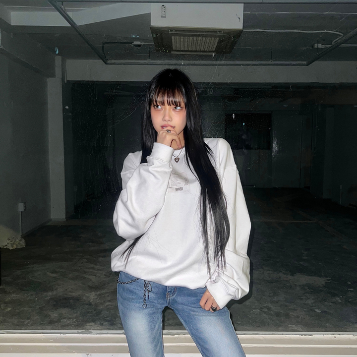 glow damaged receipt crewneck