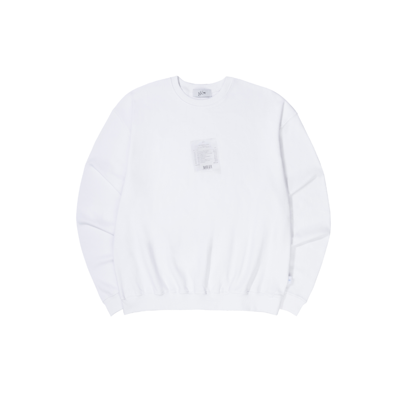 glow damaged receipt crewneck