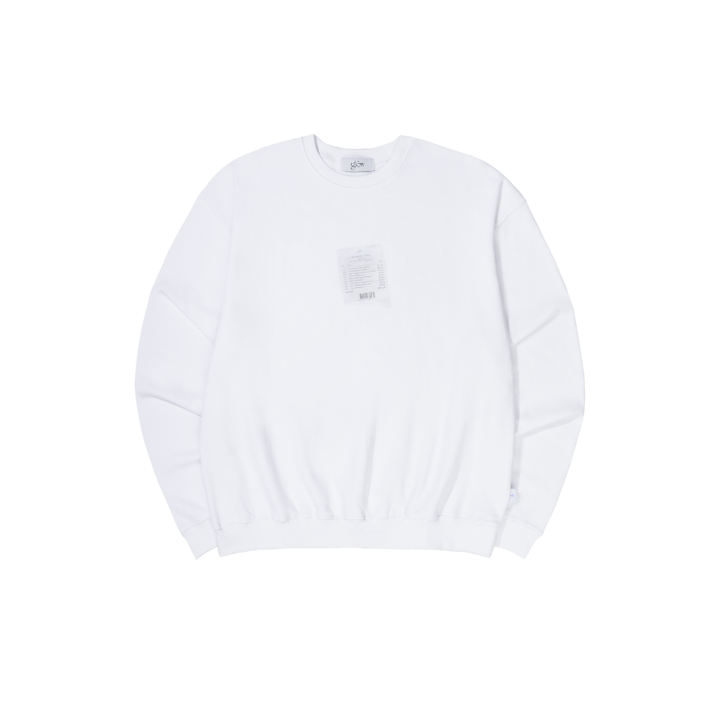 glow damaged receipt crewneck