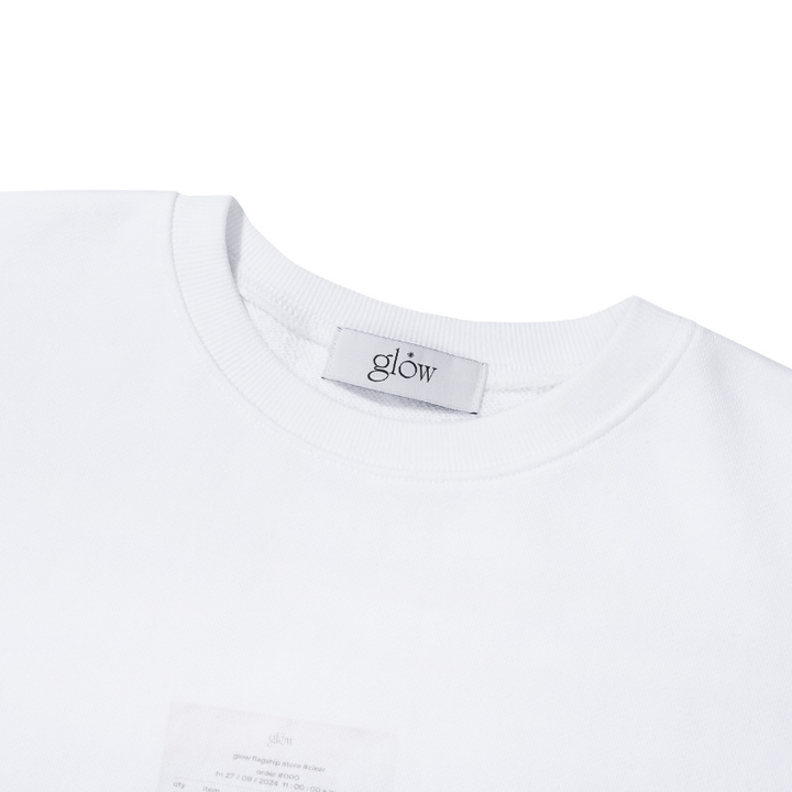 glow damaged receipt crewneck