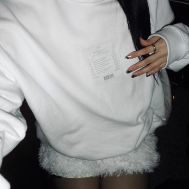 glow damaged receipt crewneck