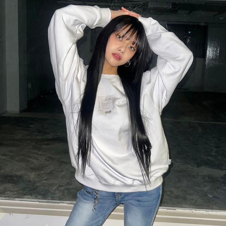 glow damaged receipt crewneck