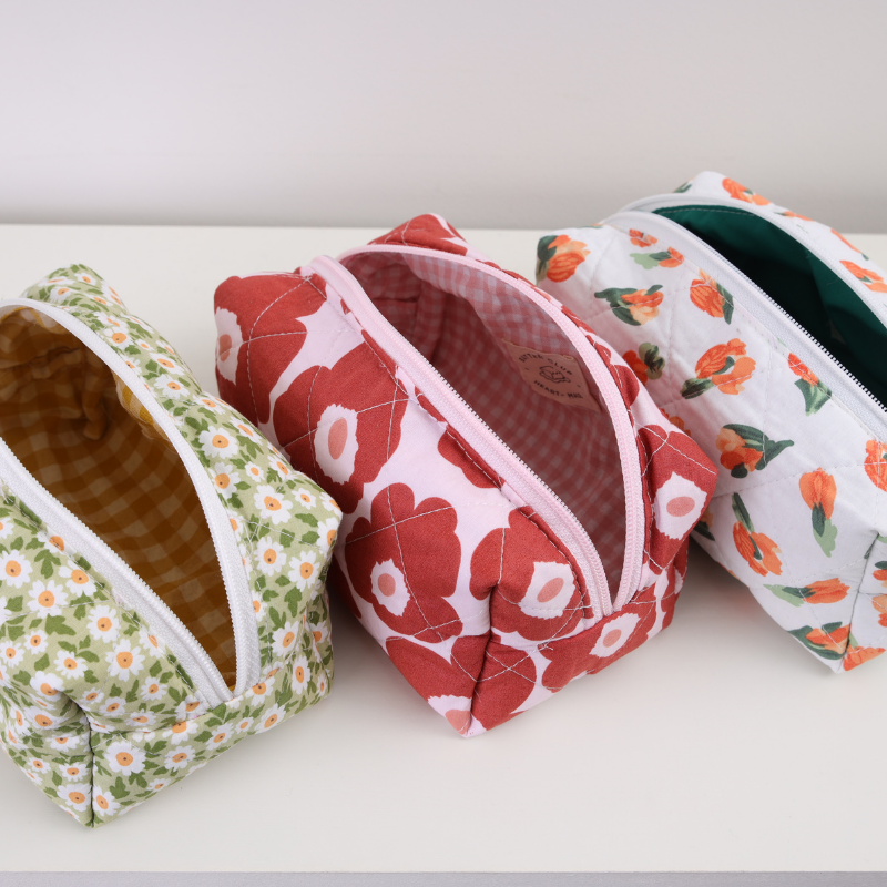 Floral Fluffy Pouch