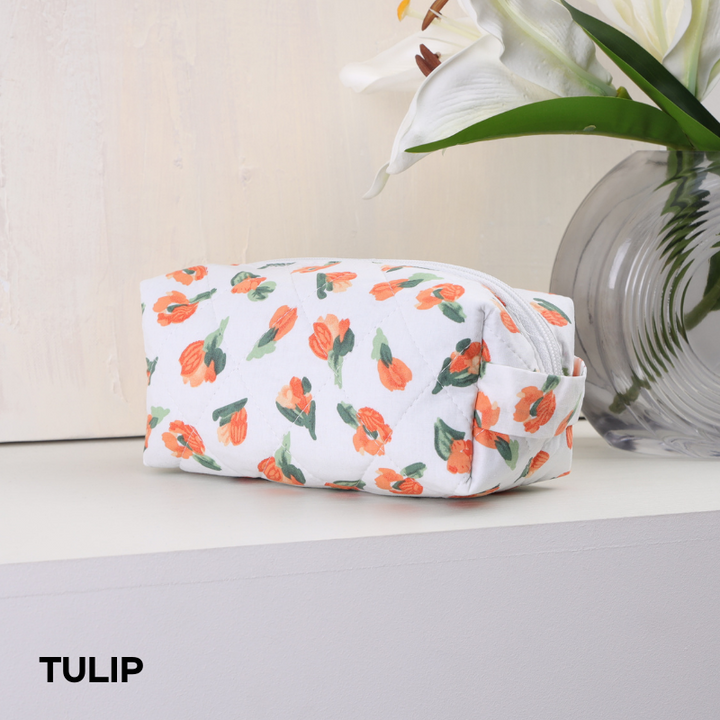 Floral Fluffy Pouch