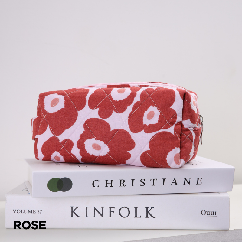 Floral Fluffy Pouch