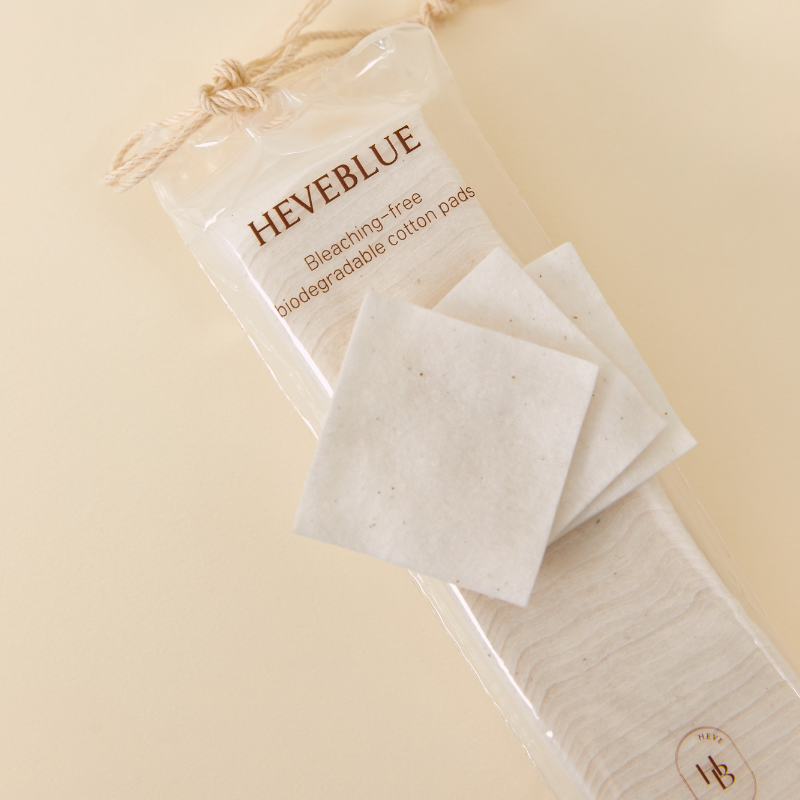 HEVEBLUE Unbleached Biodegradable 100% Cotton Pad 70ea