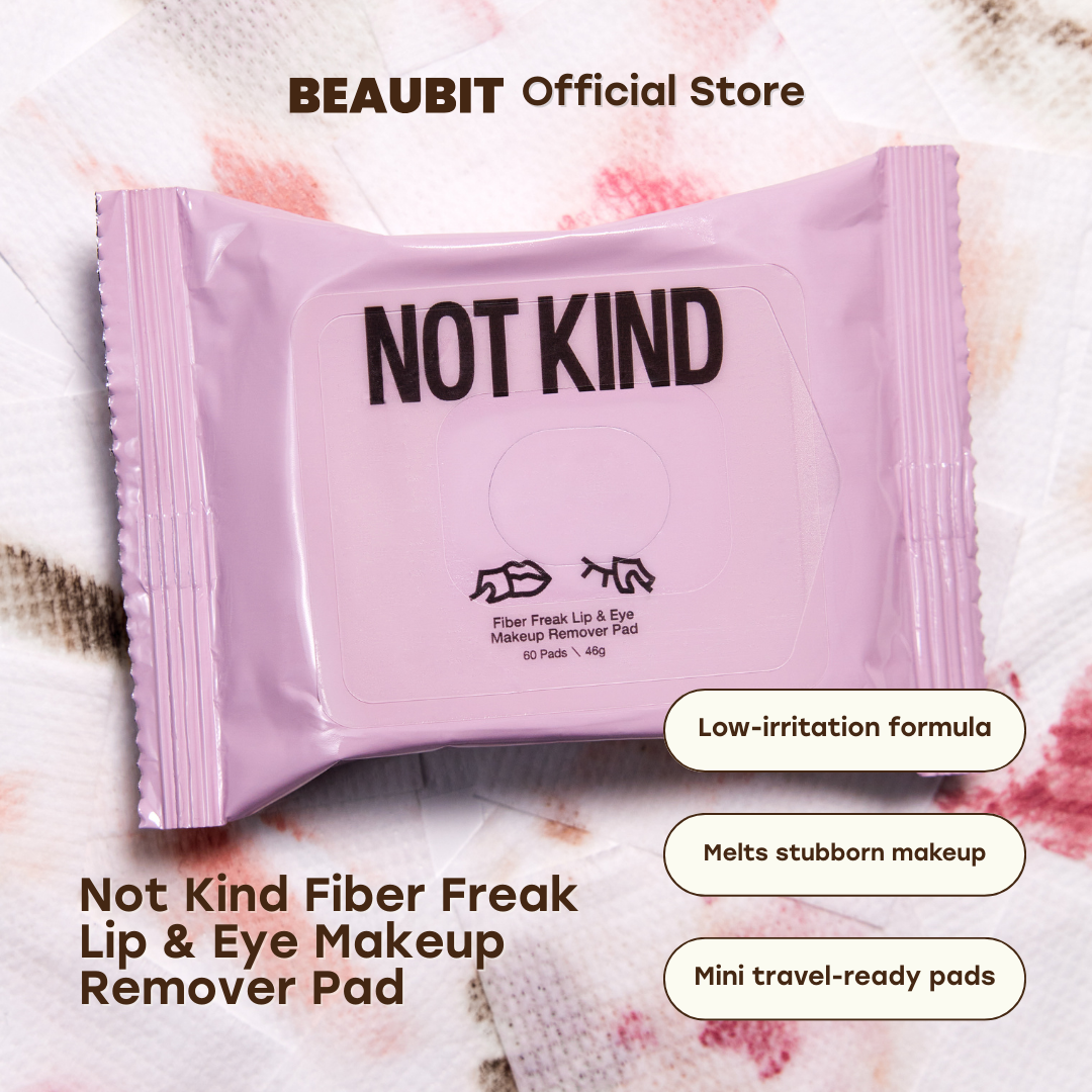 NOT KIND Fiber Freak Lip &amp; Eye Makeup Remover Pad (60 pads)