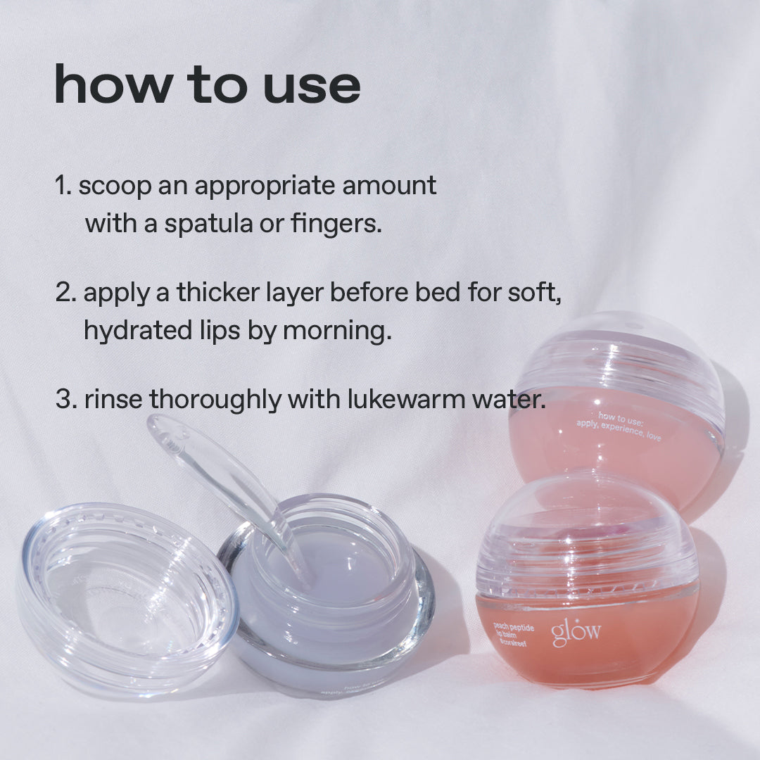 glow peach peptide lip balm