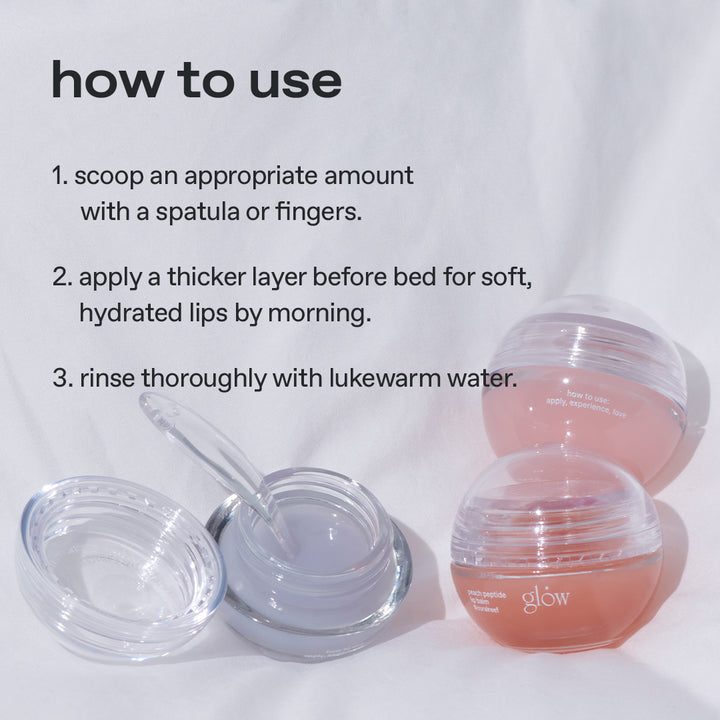 glow peach peptide lip balm