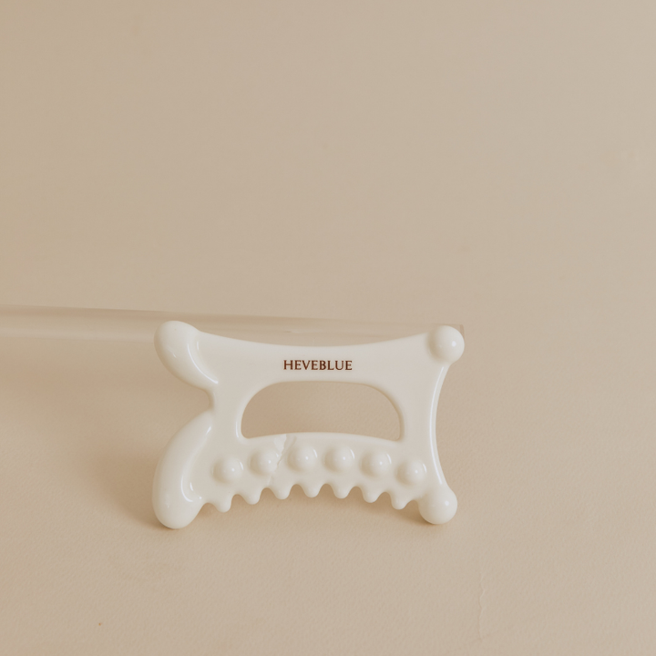 HEVEBLUE Natural White Clay Relaxing Homecare Gua Sha