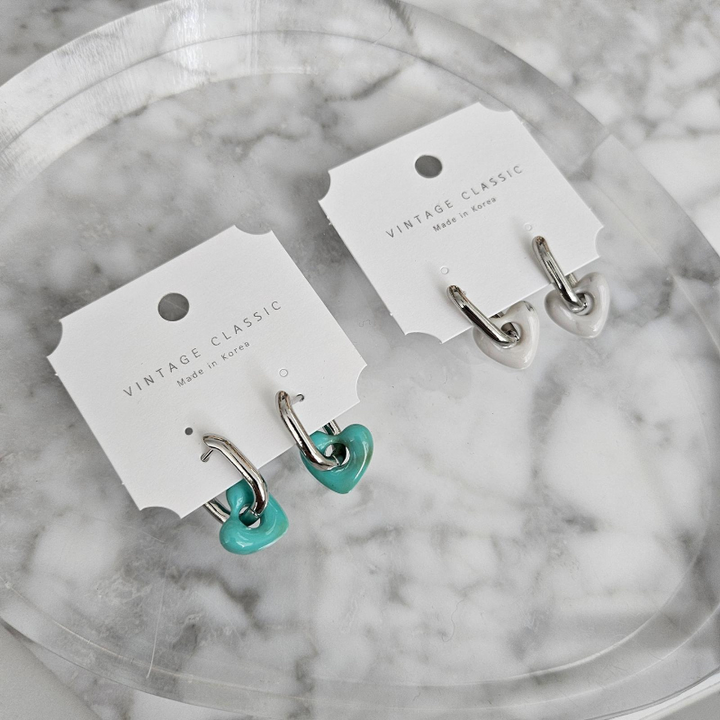 Paddlepop Heart Drop Earrings
