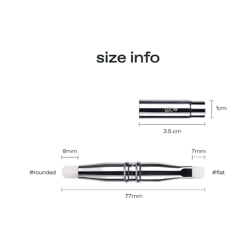 glow portable lip and eye brush