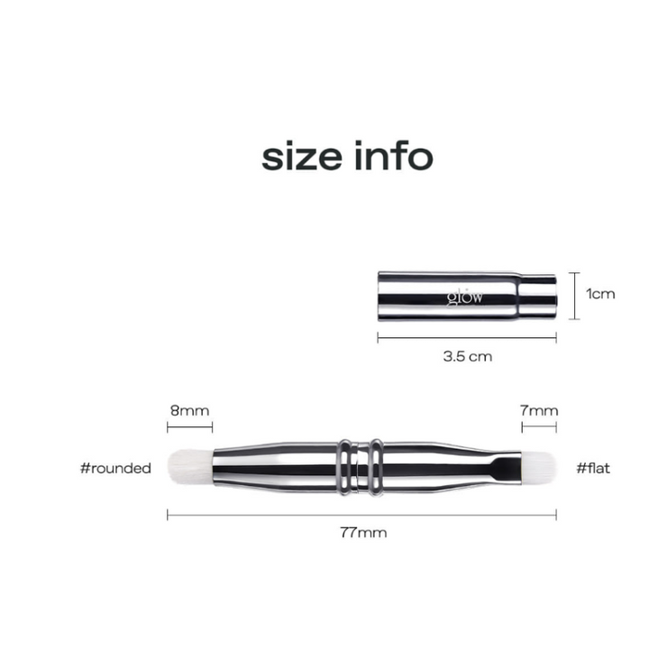glow portable lip and eye brush