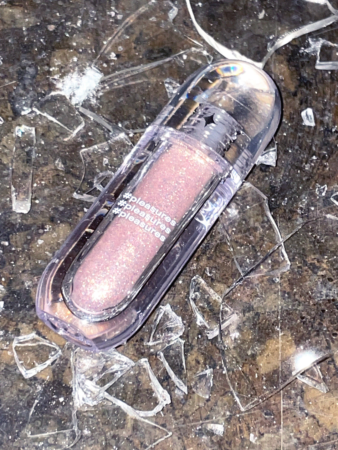 glow shattered glass glitter
