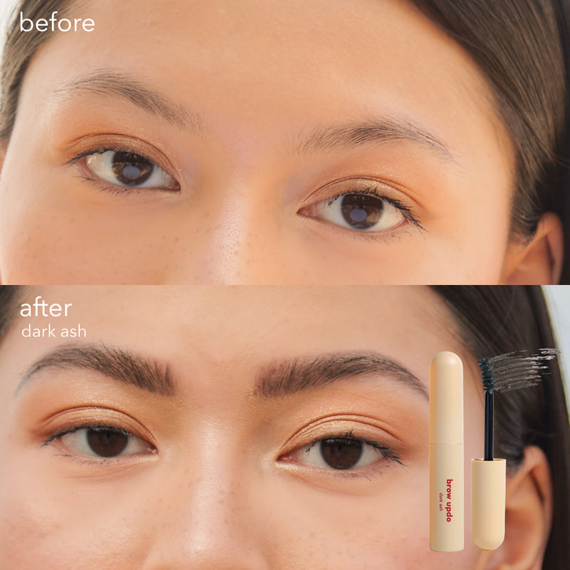 brow-updo-dark-ash-before-after